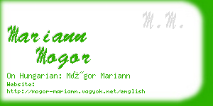mariann mogor business card